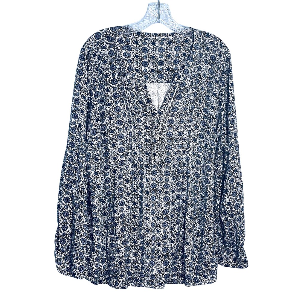 Womens Floral Plus‎ 3X Top Embellished Holiday Stretch Rayon Office V-Neck Flowy